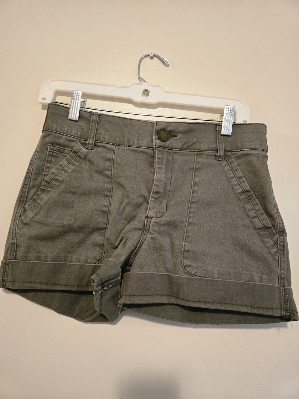 Democracy Olive Green Utility Bermuda Shorts